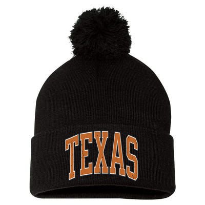 Texas Pom Pom 12in Knit Beanie
