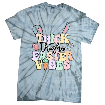 Thick Things Easter Vibes Easter Day Tie-Dye T-Shirt