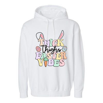 Thick Things Easter Vibes Easter Day Garment-Dyed Fleece Hoodie