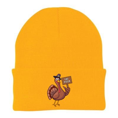 Thanksgiving Turkey Eat Pizza Thankful Gobble Design Outfit Great Gift Knit Cap Winter Beanie