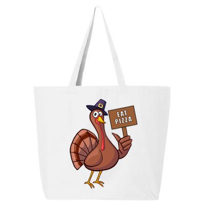 Thanksgiving Turkey Eat Pizza Thankful Gobble Design Outfit Great Gift 25L Jumbo Tote