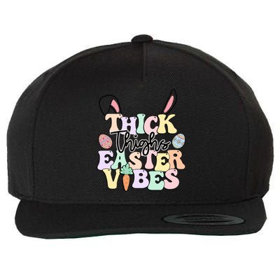 Thick Thighs Easter Vibes Retro Easter Day Gift Wool Snapback Cap