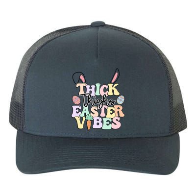 Thick Thighs Easter Vibes Retro Easter Day Gift Yupoong Adult 5-Panel Trucker Hat