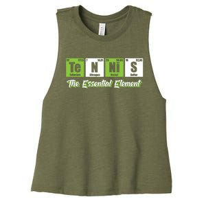 Tennis The Essential Element Funny Love Tennis Women's Racerback Cropped Tank