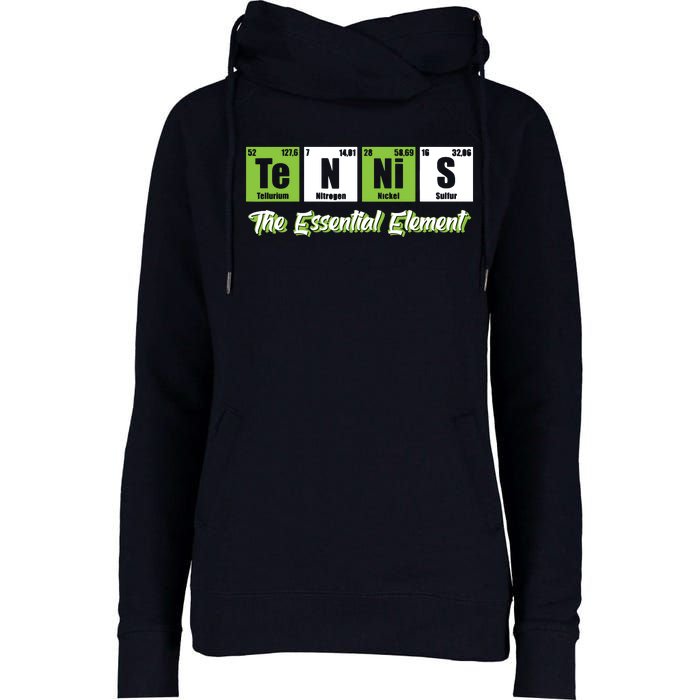 Tennis The Essential Element Funny Love Tennis Womens Funnel Neck Pullover Hood