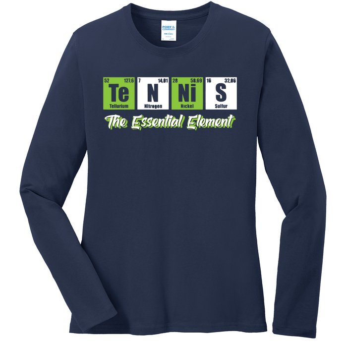 Tennis The Essential Element Funny Love Tennis Ladies Long Sleeve Shirt