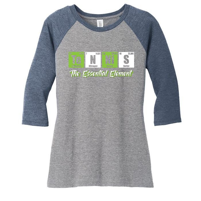 Tennis The Essential Element Funny Love Tennis Women's Tri-Blend 3/4-Sleeve Raglan Shirt