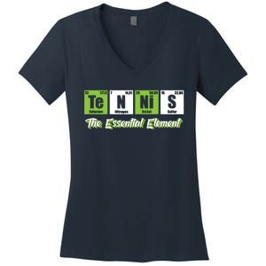 Tennis The Essential Element Funny Love Tennis Women's V-Neck T-Shirt