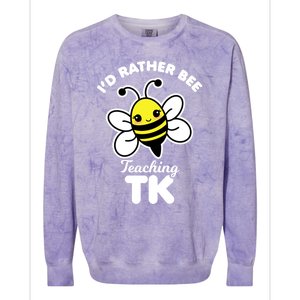 Tk Teacher Funny Kawaii Bee Transitional Kindergarten Gift Colorblast Crewneck Sweatshirt