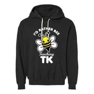 Tk Teacher Funny Kawaii Bee Transitional Kindergarten Gift Garment-Dyed Fleece Hoodie