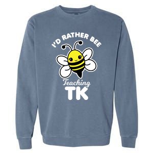 Tk Teacher Funny Kawaii Bee Transitional Kindergarten Gift Garment-Dyed Sweatshirt