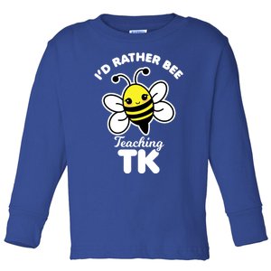 Tk Teacher Funny Kawaii Bee Transitional Kindergarten Gift Toddler Long Sleeve Shirt