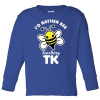 Tk Teacher Funny Kawaii Bee Transitional Kindergarten Gift Toddler Long Sleeve Shirt