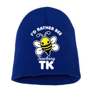 Tk Teacher Funny Kawaii Bee Transitional Kindergarten Gift Short Acrylic Beanie