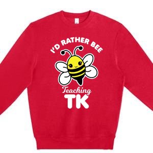 Tk Teacher Funny Kawaii Bee Transitional Kindergarten Gift Premium Crewneck Sweatshirt