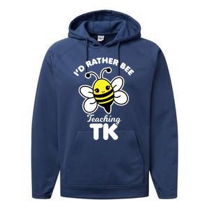 Tk Teacher Funny Kawaii Bee Transitional Kindergarten Gift Performance Fleece Hoodie