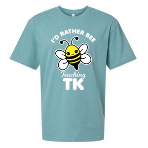 Tk Teacher Funny Kawaii Bee Transitional Kindergarten Gift Sueded Cloud Jersey T-Shirt