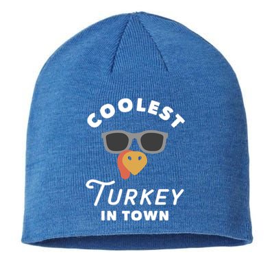 Thanksgiving Turkey Face Coolest Turkey In Town Great Gift Sustainable Beanie