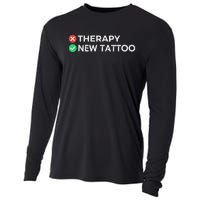 Tattoo Therapy Funny Tattoo Gift For Tattoo Artists Cooling Performance Long Sleeve Crew