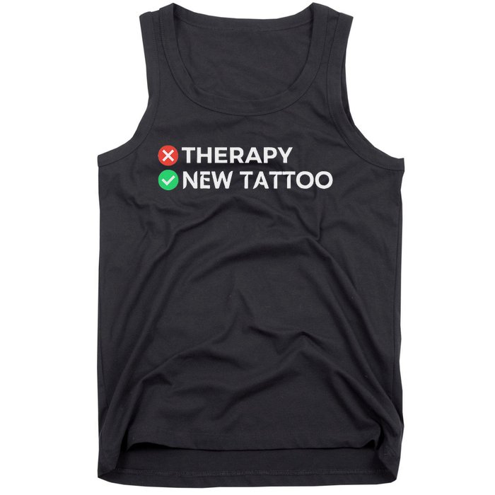 Tattoo Therapy Funny Tattoo Gift For Tattoo Artists Tank Top