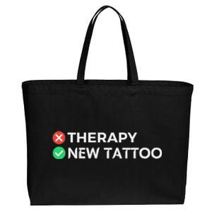 Tattoo Therapy Funny Tattoo Gift For Tattoo Artists Cotton Canvas Jumbo Tote