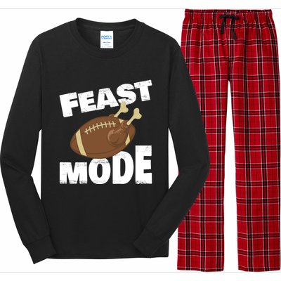 Thanksgiving Turkey Feast Mode Football Family Day Holiday Gift Long Sleeve Pajama Set