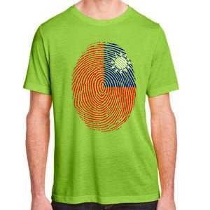 Taiwan Taiwanese Flag Dna Fingerprint Funny Gift Adult ChromaSoft Performance T-Shirt