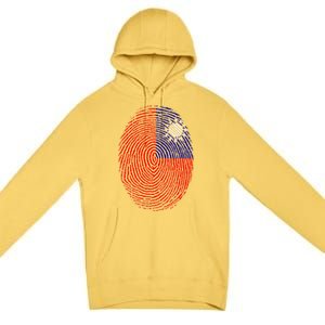 Taiwan Taiwanese Flag Dna Fingerprint Funny Gift Premium Pullover Hoodie