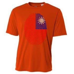 Taiwan Taiwanese Flag Dna Fingerprint Funny Gift Cooling Performance Crew T-Shirt