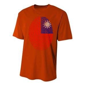 Taiwan Taiwanese Flag Dna Fingerprint Funny Gift Performance Sprint T-Shirt