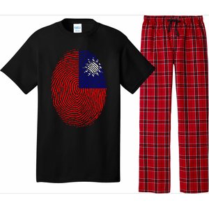 Taiwan Taiwanese Flag Dna Fingerprint Funny Gift Pajama Set