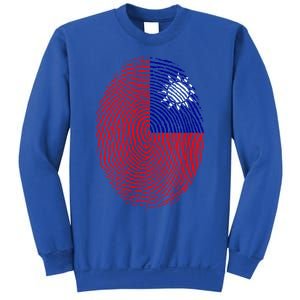 Taiwan Taiwanese Flag Dna Fingerprint Funny Gift Sweatshirt