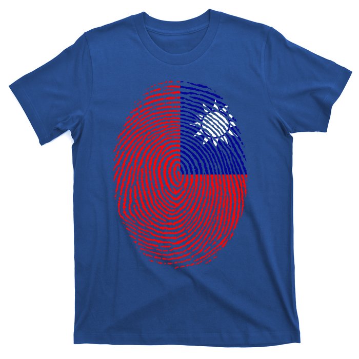 Taiwan Taiwanese Flag Dna Fingerprint Funny Gift T-Shirt