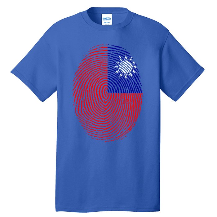 Taiwan Taiwanese Flag Dna Fingerprint Funny Gift Tall T-Shirt