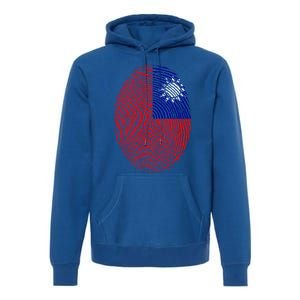 Taiwan Taiwanese Flag Dna Fingerprint Funny Gift Premium Hoodie