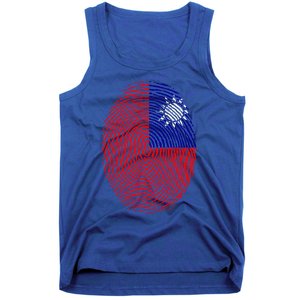 Taiwan Taiwanese Flag Dna Fingerprint Funny Gift Tank Top