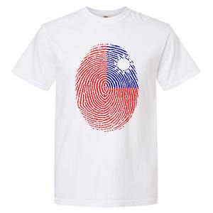 Taiwan Taiwanese Flag Dna Fingerprint Funny Gift Garment-Dyed Heavyweight T-Shirt