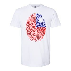 Taiwan Taiwanese Flag Dna Fingerprint Funny Gift Softstyle CVC T-Shirt