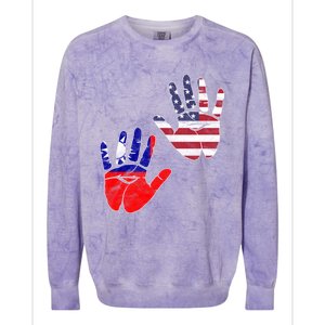 Taiwan Taiwanese Flag Proud America Hands Dna Mix Breed Meaningful Gift Colorblast Crewneck Sweatshirt