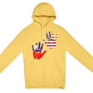 Taiwan Taiwanese Flag Proud America Hands Dna Mix Breed Meaningful Gift Premium Pullover Hoodie