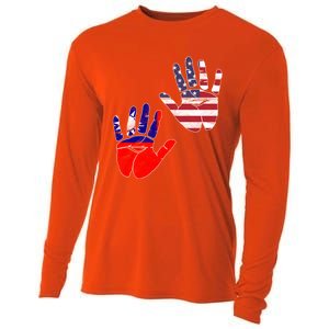 Taiwan Taiwanese Flag Proud America Hands Dna Mix Breed Meaningful Gift Cooling Performance Long Sleeve Crew