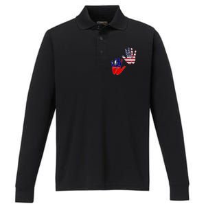 Taiwan Taiwanese Flag Proud America Hands Dna Mix Breed Meaningful Gift Performance Long Sleeve Polo