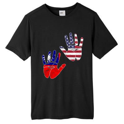 Taiwan Taiwanese Flag Proud America Hands Dna Mix Breed Meaningful Gift Tall Fusion ChromaSoft Performance T-Shirt