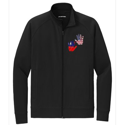 Taiwan Taiwanese Flag Proud America Hands Dna Mix Breed Meaningful Gift Stretch Full-Zip Cadet Jacket