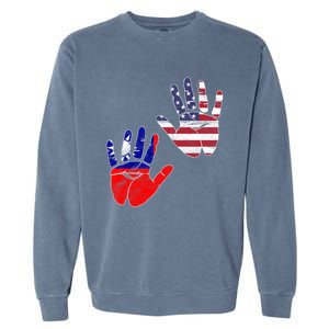 Taiwan Taiwanese Flag Proud America Hands Dna Mix Breed Meaningful Gift Garment-Dyed Sweatshirt