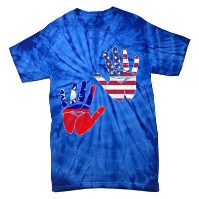 Taiwan Taiwanese Flag Proud America Hands Dna Mix Breed Meaningful Gift Tie-Dye T-Shirt