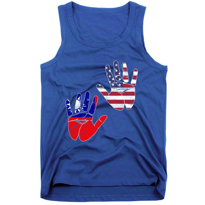 Taiwan Taiwanese Flag Proud America Hands Dna Mix Breed Meaningful Gift Tank Top