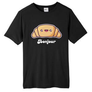 Trip To France Cute French Gift Bonjour Croissant Funny Gift Tall Fusion ChromaSoft Performance T-Shirt