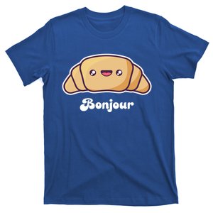 Trip To France Cute French Gift Bonjour Croissant Funny Gift T-Shirt