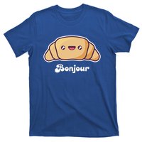 Trip To France Cute French Gift Bonjour Croissant Funny Gift T-Shirt